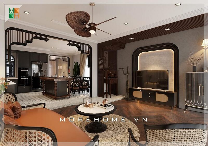 Ấn tượng với mẫu thiết kế phòng khách sang trọng mang phong cách độc đáo phù hợp cho không gian nhà phố, chung cư, biệt thự,...